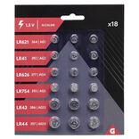 Pile bouton x18 gris