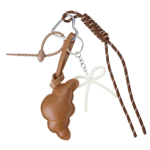 Porte-cl&eacute; croissant marron L24cm (2 mod&egrave;les)