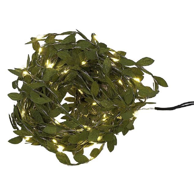 Guirlande lumineuse feuille artificielle 100 microLED L10m