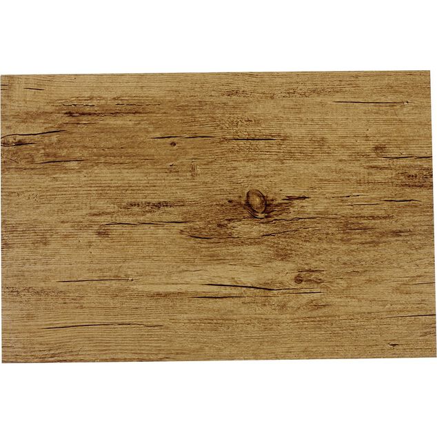 Set de table rectangulaire plastique effet bois marron clair