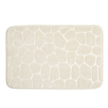 Tapis salle de bain motif galet beige 40x60cm