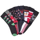 Chaussette homme X3 paires &agrave; motifs No&euml;l TU coton et &eacute;lasthanne L25X4X&eacute;p. 2 cm coloris assortis
