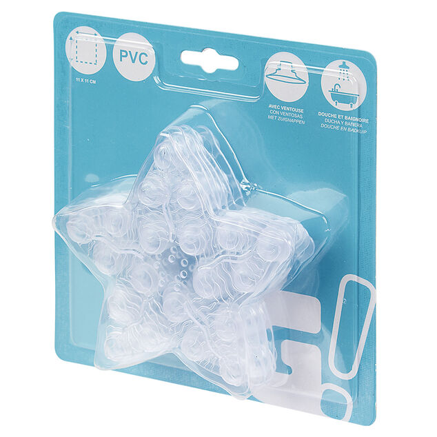 Mini tapis de douche antid&eacute;rapant forme &eacute;toile x6