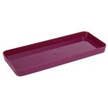 Plateau rectangulaire rouge plastique 26x11xH2cm