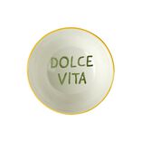 Coupelle porcelaine "Dolce Vita" blanche et verte 320ml Ø11,5cm