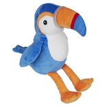 Peluche toucan bleu 10x20cm