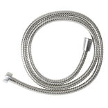 Tuyau flexible de douche plastique et métal gris 1,5m