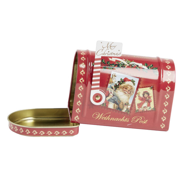 Boîte aux lettres Noël décorative métal rouge 11x6xH7,5cm
