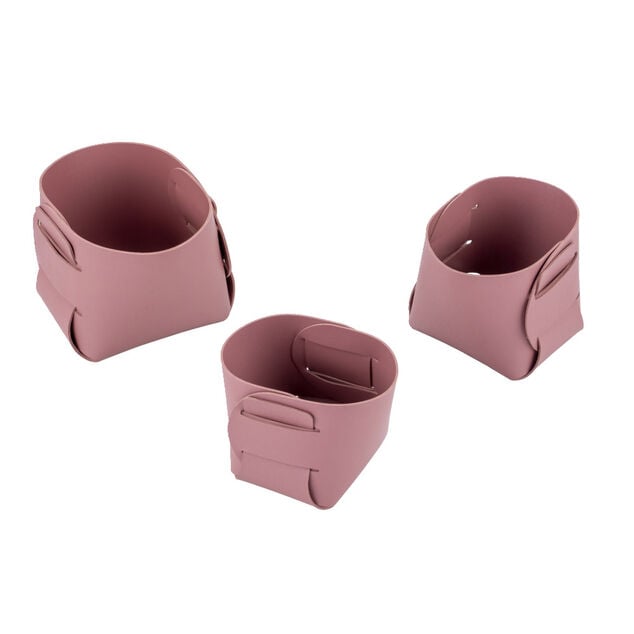 Lot de 3 pani&egrave;res de rangement 8/9/10cm - 3 coloris