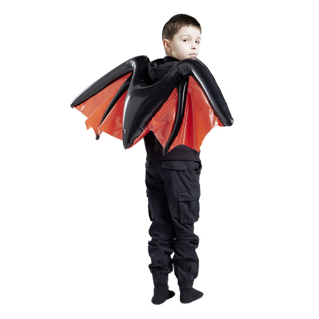 Ailes gonflables araign&eacute;e Halloween noires et rouges - Taille unique