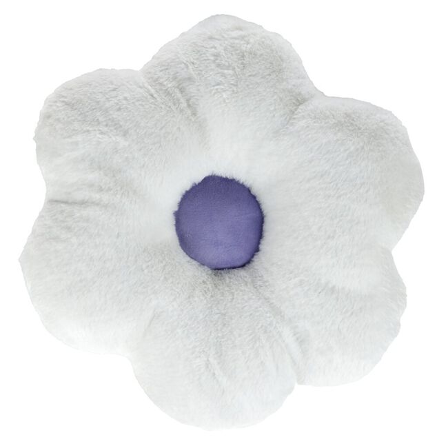 Coussin fleur marguerite blanc &Oslash;38cm (2 mod&egrave;les)
