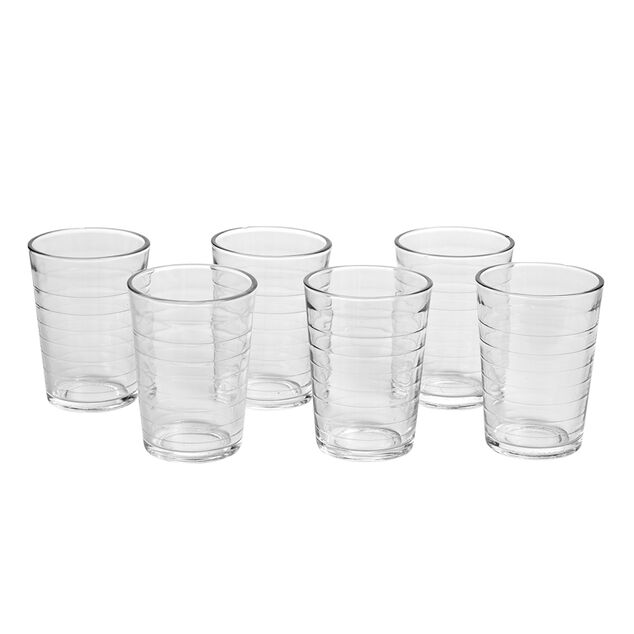 Gobelet stri&eacute; en verre 20 cl x6
