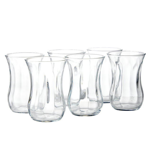 Lot de 6 verres à thé en verre 11,5cl H8,3cm