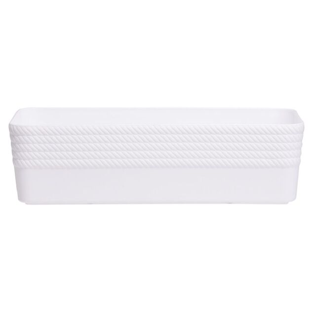 Bo&icirc;te plastique blanc 25x11xH7cm
