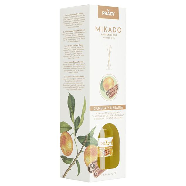 Parfum d'ambiance mikado Prady senteur cannelle/orange 100ml