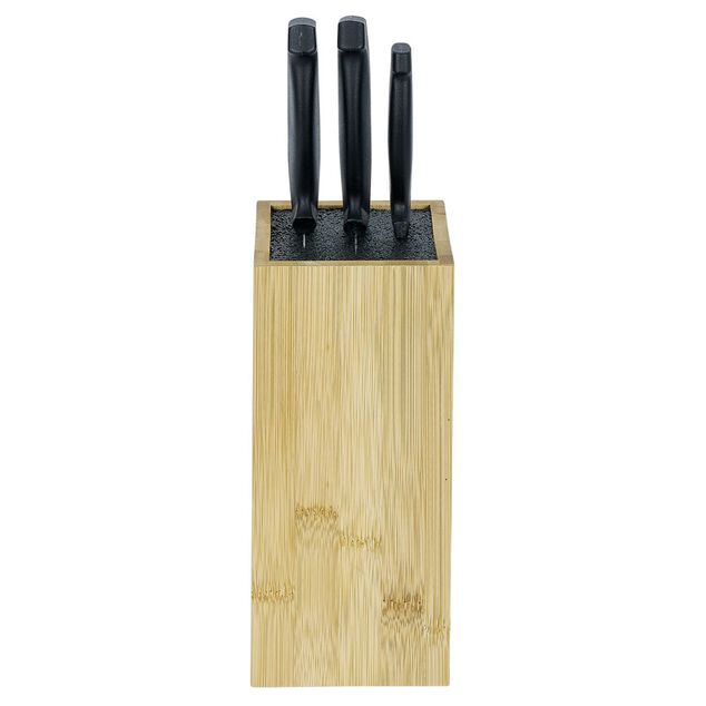 Porte couteaux en bambou 10,5x10,5xH22cm