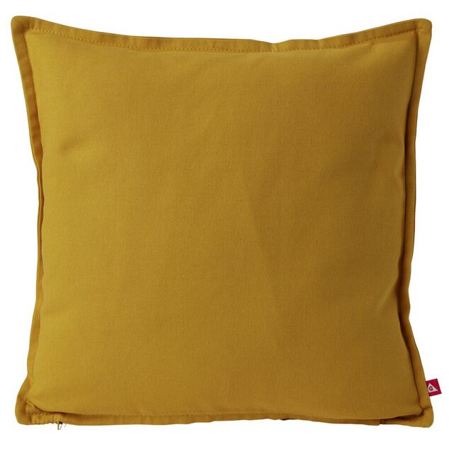 Housse de coussin coton Panama 40x40cm jaune