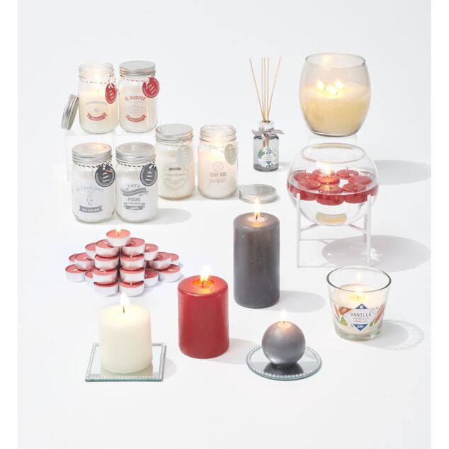 Bougie dans verre senteur vanille 3 m&egrave;ches 36H