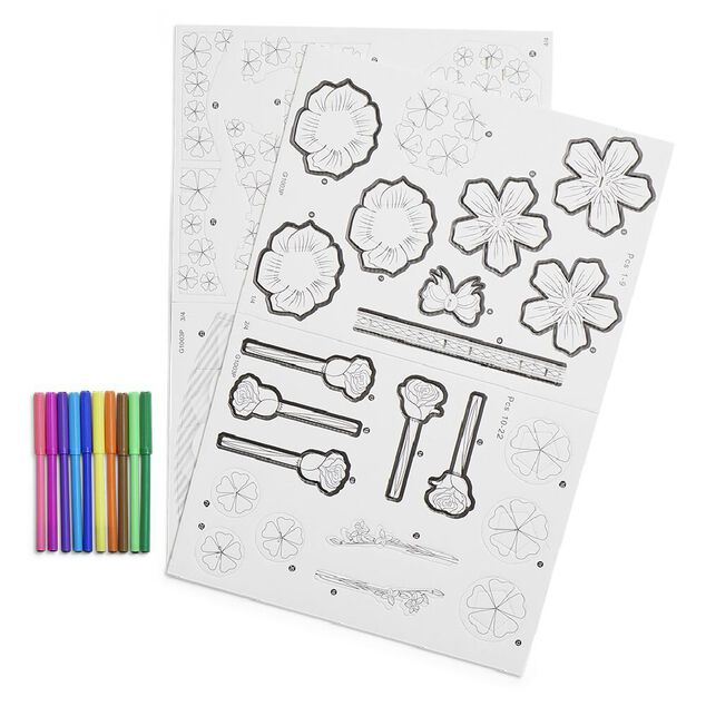 Puzzle 3D à colorier 4en1