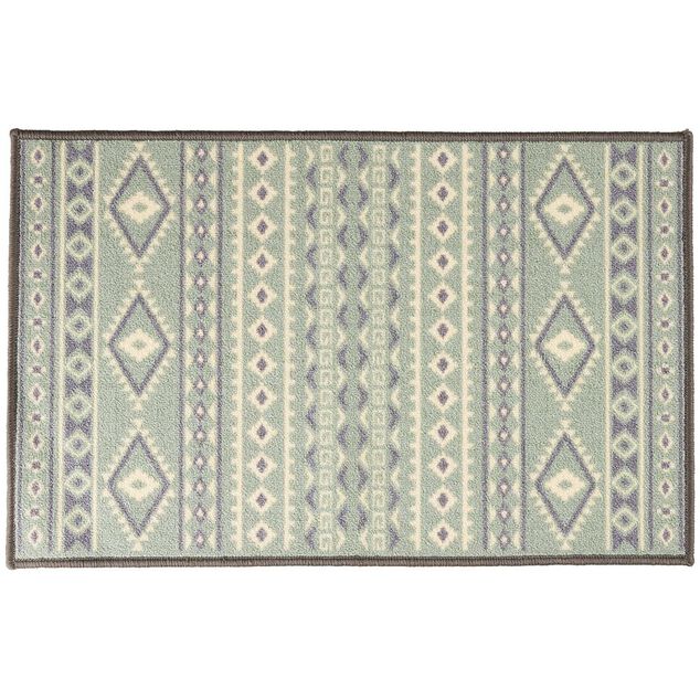 Tapis de cuisine latex imprimé vert 80x50 cm