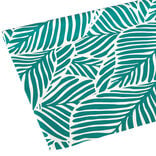 Toile cir&eacute;e Feuille vert L. 140 cm