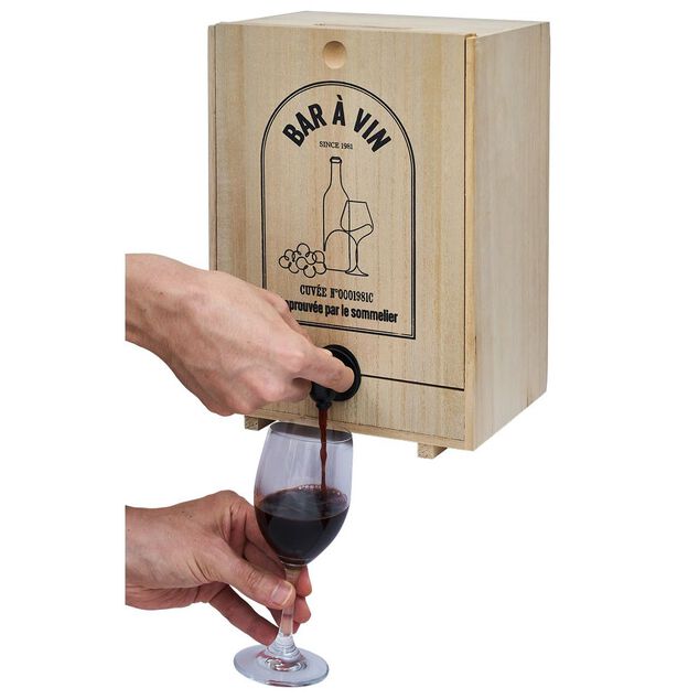 Distributeur de vin en bois pour cubi 5L