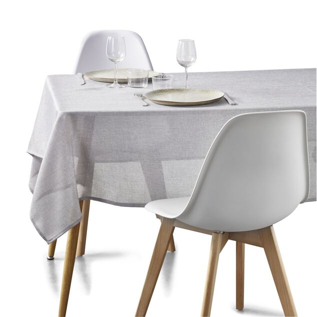 Nappe rectangulaire en tissu gris 140x250cm