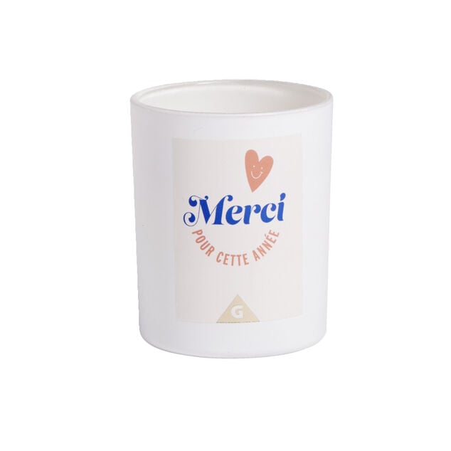 Bougie Merci pour cette ann&eacute;e orange senteur vanille