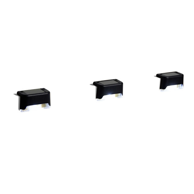 Lot de 3 lampes &eacute;clairage sol et escalier LED blanc froid