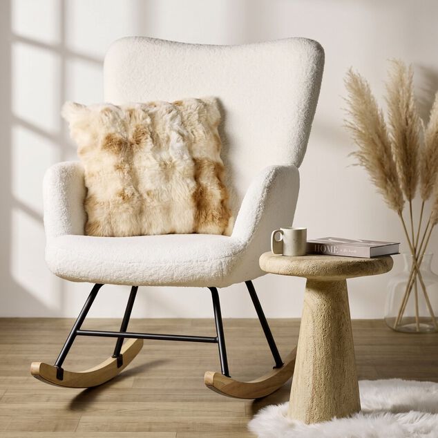 Table basse Travea effet pierre min&eacute;rale &Oslash;34xH45cm
