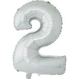 Ballon chiffre 2 aluminium