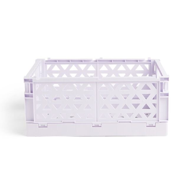 Caisse pliable violet pastel 9,1L - 33x23xH14cm