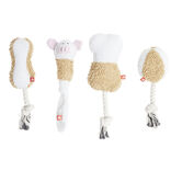 Jouet pour chien x4 en tissu et cordage