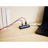 Extension port USB x4 noir L12x3,5x2,2cm