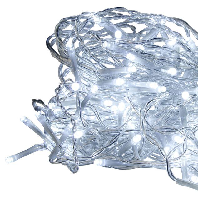 Rideau &eacute;lectrique 180 LED 2,47m blanc froid