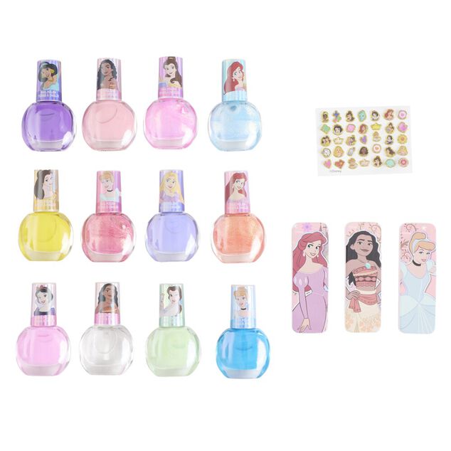 Set beaut&eacute; enfant vernis nail art et 16 accessoires licences 29,5x29,5cm