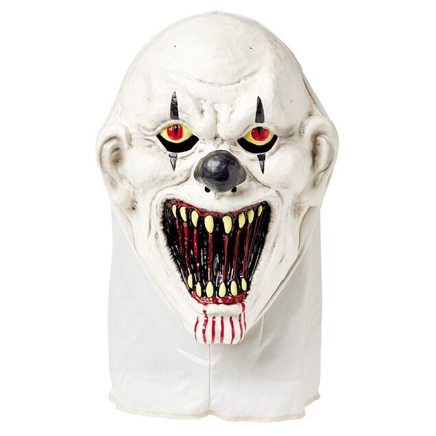 Masque Halloween clown taille adulte noir et blanc