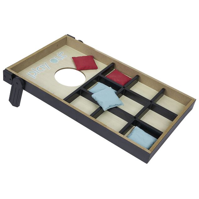 Jeu de lancer et du morpion 2 en 1 en bois