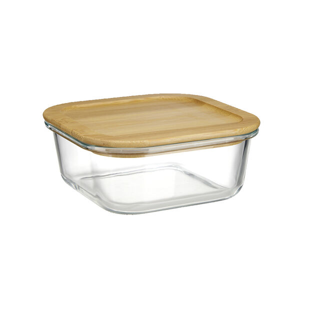 Bo&icirc;te alimentaire en verre couvercle bambou 800ml