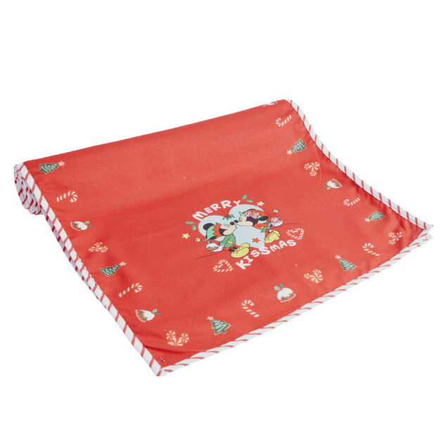 Chemin de table Disney Mickey Minnie rouge 45x295cm