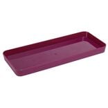 Plateau rectangulaire rouge plastique 26x11xH2cm