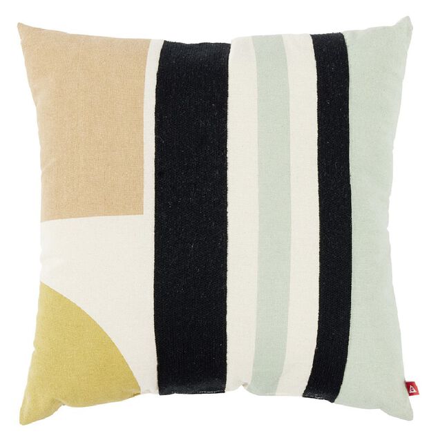 Coussin déco art organique 45x45cm beige