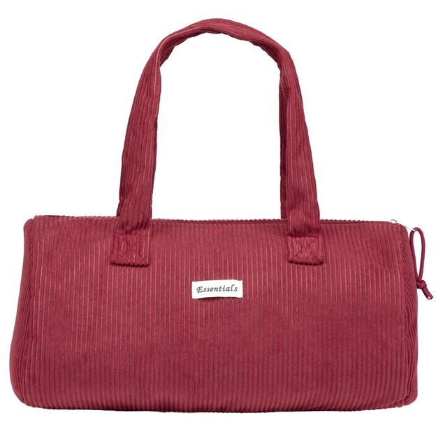 Sac de voyage polochon textile bordeaux 42x22xH20cm
