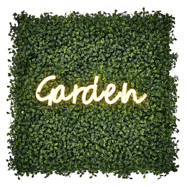 Carr&eacute; v&eacute;g&eacute;tal artificiel feuilles vertes 50x50cm clipsable