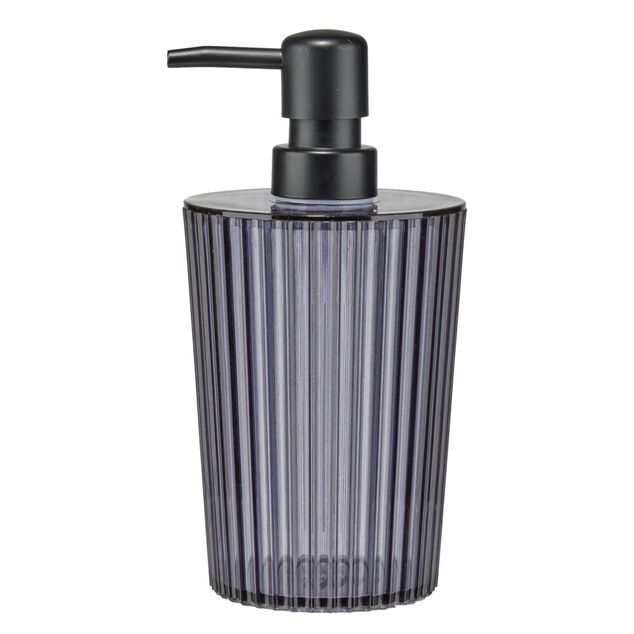 Accessoires salle de bain x5 plastique noir transparent