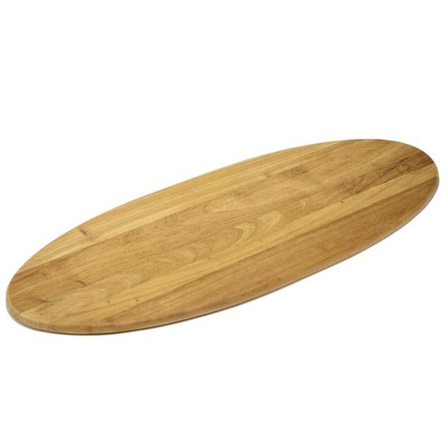 Planche de pr&eacute;sentation en bois ovale 26x65cm