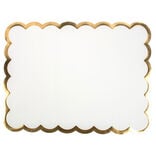 Set de table biscuit blanc bordure dor&eacute; x6