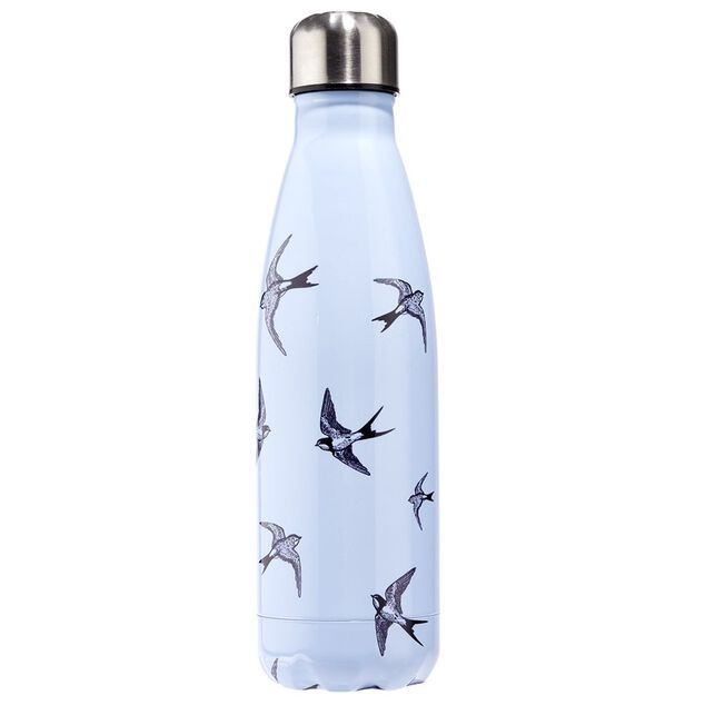 Bouteille isotherme inox motifs oiseaux gris 500ml