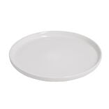 Assiette &agrave; dessert ronde Oslo gr&egrave;s blanche &Oslash;20cm