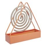 Support en m&eacute;tal rouge pour spirale encens anti-moustique 15x4,5xH15,5cm